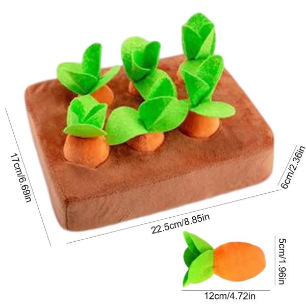 Pet Carrot Plush Toy - Interactive Chew & Sniff Training for Dogs