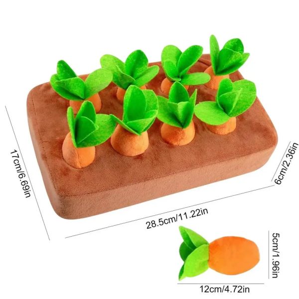 Pet Carrot Plush Toy - Interactive Chew & Sniff Training for Dogs