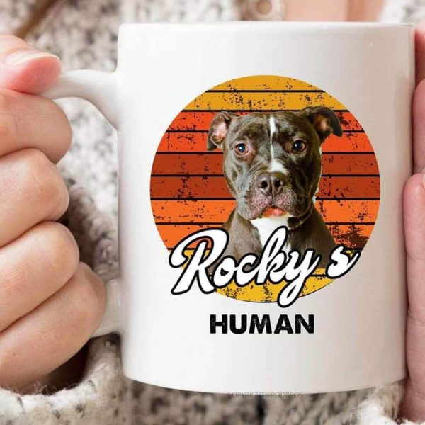 Pet Photo Retro Vintage Sunset Dog Coffee Mug TA29