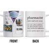 Pharmacist, Solves Problems You Don't Understand, Lab Coat and Pills - Personalized Custom Coffee Mug - GRAD311_MG