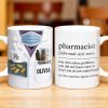 Pharmacist, Solves Problems You Don't Understand, Lab Coat and Pills - Personalized Custom Coffee Mug - GRAD311_MG