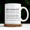 Pharmacist, Solves Problems You Don't Understand, Lab Coat and Pills - Personalized Custom Coffee Mug - GRAD311_MG