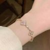 Pink Floral Charm Bracelet