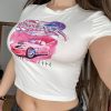 Pink Graphic Car Baby Tee