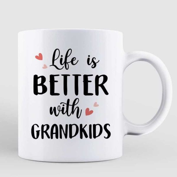Pink Heart Doll Grandma Better With Grandkids Personalized Mug