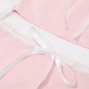 Pink Lace Bow Cami Top And Mini Skirt Set