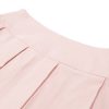 Pink Lace Up Corset And Pleated Mini Skirt Set