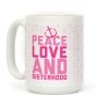Pink Peace Love And Sisterhood Coffee Mug