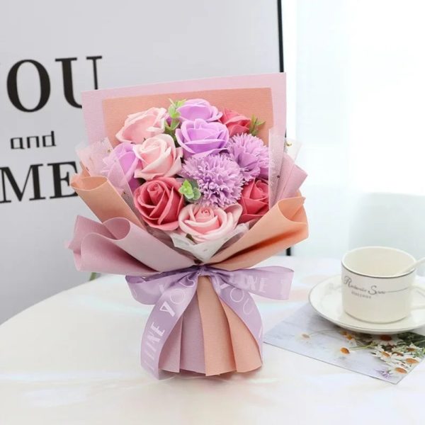 Pink Soap Rose Preserved Bouquet