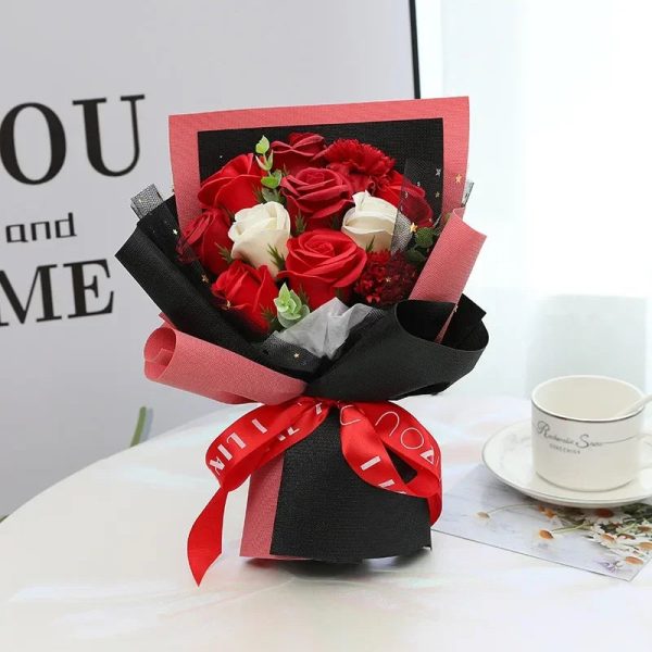 Pink Soap Rose Preserved Bouquet