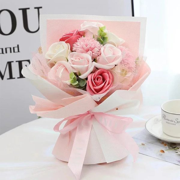 Pink Soap Rose Preserved Bouquet