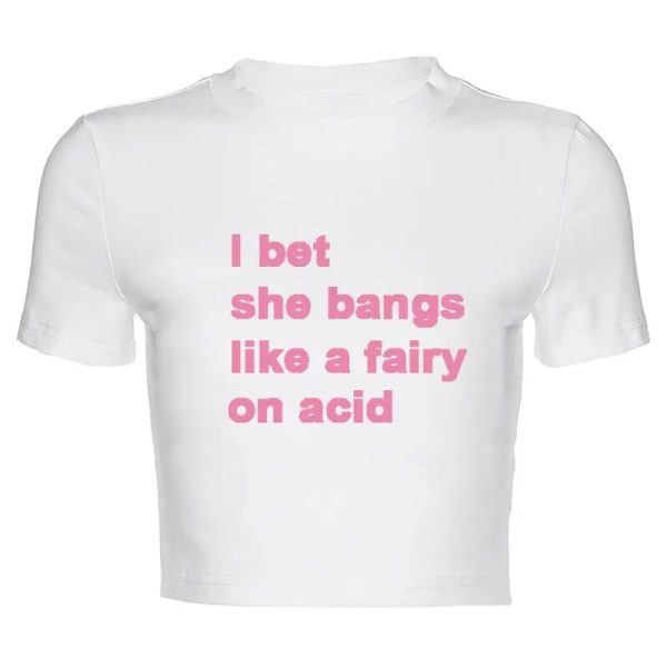 Pink Text Graphic Tee