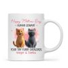 Pink Tone Happy Mother's Day Human Servant Cartoon Funny Cats Personalized Mug