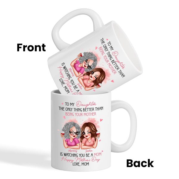 Pink Tone To My Daughter From Mom Happy Mother's Day Personalized Mug, Heartfelt 2025 Gift For Daughter