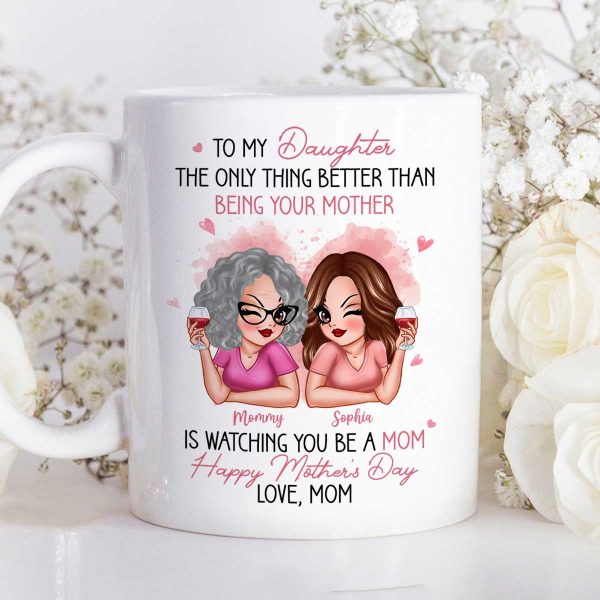 Pink Tone To My Daughter From Mom Happy Mother's Day Personalized Mug, Heartfelt 2025 Gift For Daughter