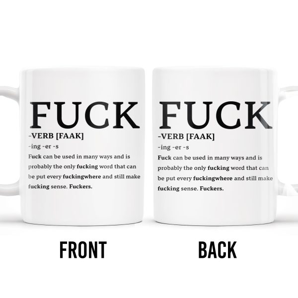 Playful Expletive With Smiley Face Humorous Mug - Personalized Custom Coffee Mug - COL069_MG