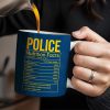 Police Nutrition Facts, Police Car And Police Badge - Personalized Custom Coffee Mug - OFC011_MG