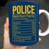 Police Nutrition Facts, Police Car And Police Badge - Personalized Custom Coffee Mug - OFC011_MG