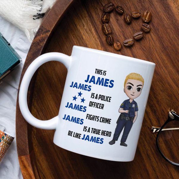 Police Officer Fights Crime True Hero Personalized Mug