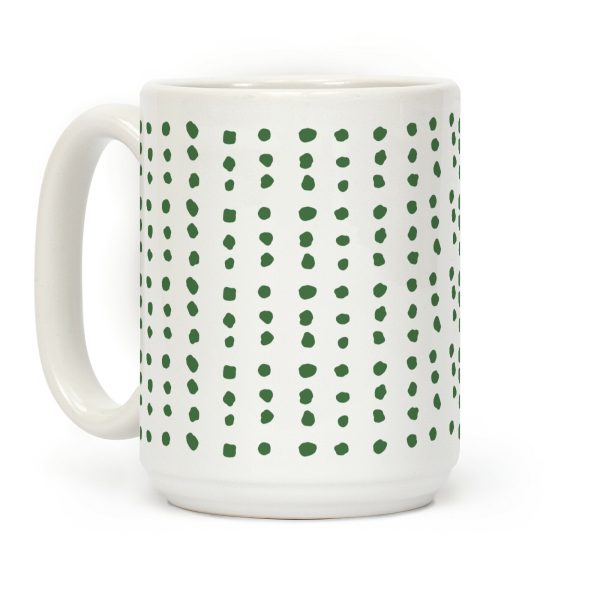 Polka Dot Chive Minimalist Boho Pattern Coffee Mug