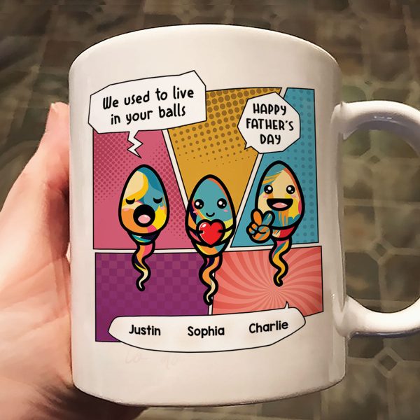Pop Art We Used To Live In Your Balls Personalized Mug