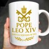Pope Leo XIV, Servus Servorum Dei, Portrait and Religious Emblem - Personalized Custom Coffee Mug - FTH085_MG