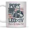Pope Leo XIV, Shepherd Of A Global Flock, American Flag - Personalized Custom Coffee Mug - FTH088_MG
