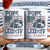 Pope Leo XIV, Shepherd Of A Global Flock, American Flag - Personalized Custom Coffee Mug - FTH088_MG