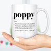 Poppy Definition Mug, Poppy Defined Coffee Cup Funny Christmas Birthday Gift Idea For Grandpa Fathers Day Present Grandfather C387