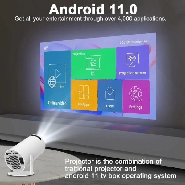 Portable 4K Projector - Home Cinema Outdoor Projetor