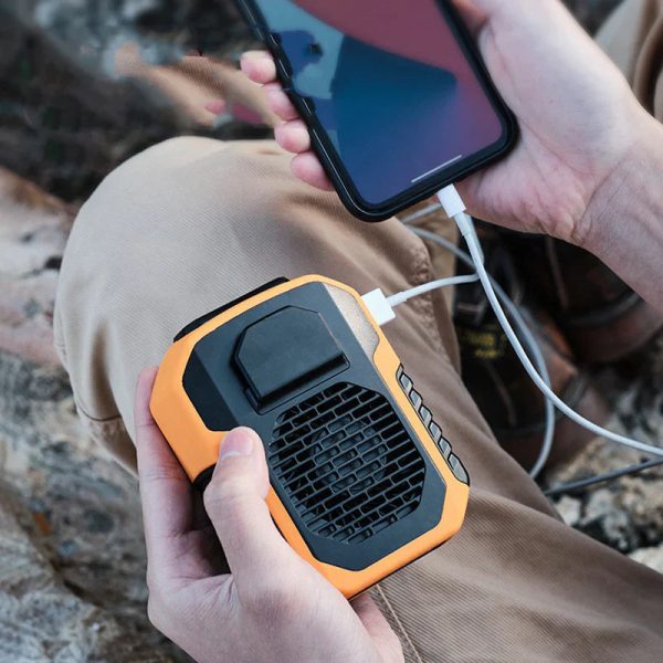 Portable Waist Fan And Power Bank