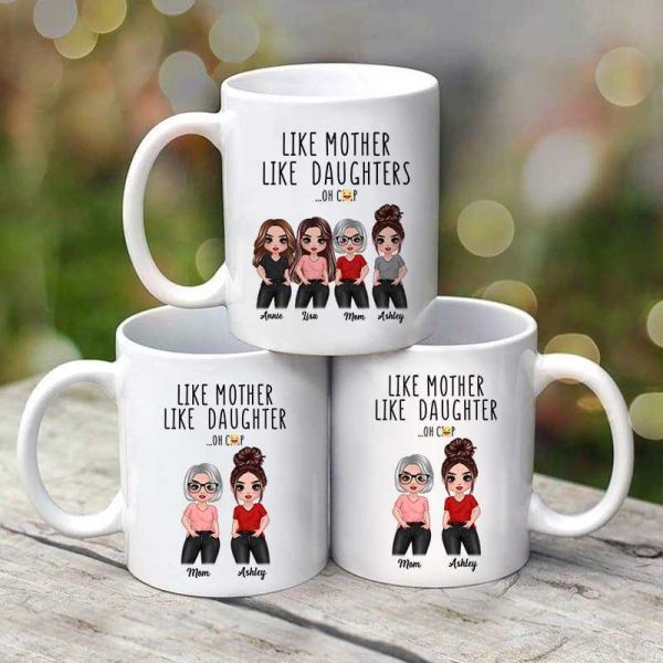 Posing Doll Women Like Mother Like Daughter Gift Personalized Mug