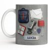 Postal Worker Essentials, Mail Bag And Scanner - Personalized Custom Coffee Mug - JBS125_MG