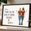Poster, Hugging Friends Illustration, Customizable Wall Art for Best Friend or Coworker, a unique thank-you gift