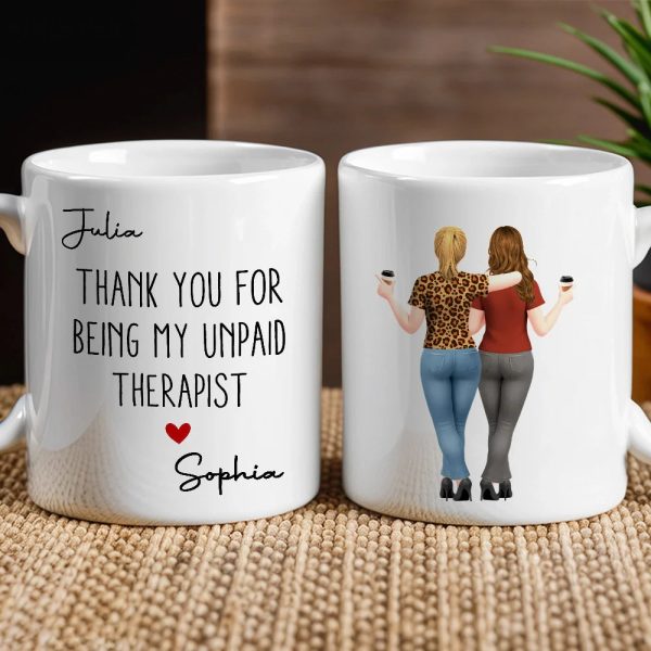 Poster, Hugging Friends Illustration, Customizable Wall Art for Best Friend or Coworker, a unique thank-you gift