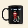 Power Dad Personalized Black Mug, Gift For Father's Day-5QHDT020523