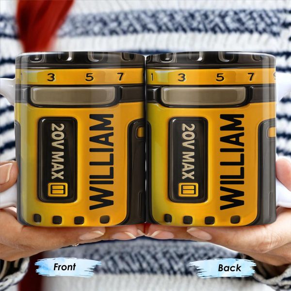 Power Up Your Day With Camera Lens Design - Personalized Custom Coffee Mug - DAD119_MG