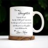 Precious Daughter Special Woman Love Mom Pansy Design - Personalized Custom Coffee Mug - DAU048_MG