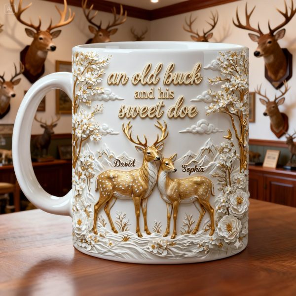 Precious Deer & Doe Couple Coffee Mug, Personalized Gifts For Couple 05qhlu210126