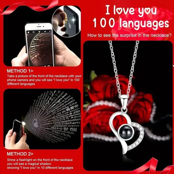 Preserved Rose Box with Necklace Gift Set