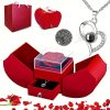 Preserved Rose Box with Necklace Gift Set