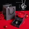 Preserved Rose Gift Box with Heart Necklace for Special Occasions