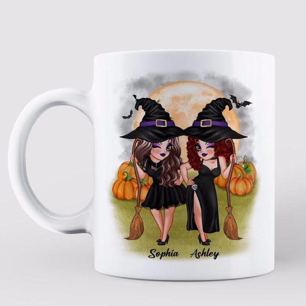 Pretty Best Friends Halloween Personalized Mug