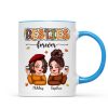 Pretty Besties Sisters Fall Season Pattern Personalized Mug