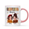 Pretty Besties Sisters Fall Season Pattern Personalized Mug