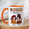 Pretty Besties Sisters Fall Season Pattern Personalized Mug