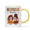 Pretty Besties Sisters Fall Season Pattern Personalized Mug