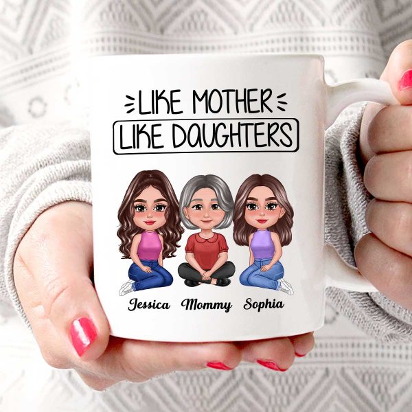 Pretty Doll Like Mother Like Daughter Personalized Mug