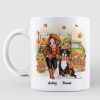 Pretty Fall Season Dog Mom Personalized Mug