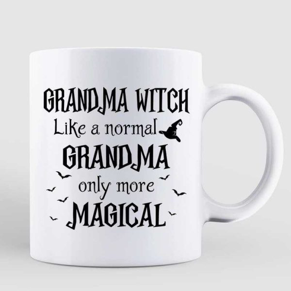 Pretty Grandma With Grandkids Halloween Personalized Mug